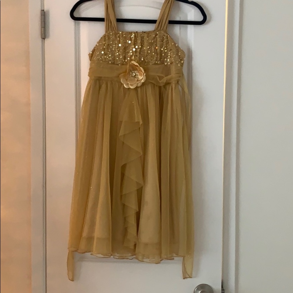 Girl’s Gold Shimmer Dress